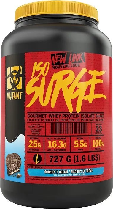 PVL Mutant - Iso Surge, Izolat, Cookies & Cream, Proszek, 727g
