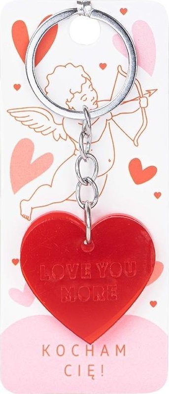 Brelok Serce na prezent Love You More