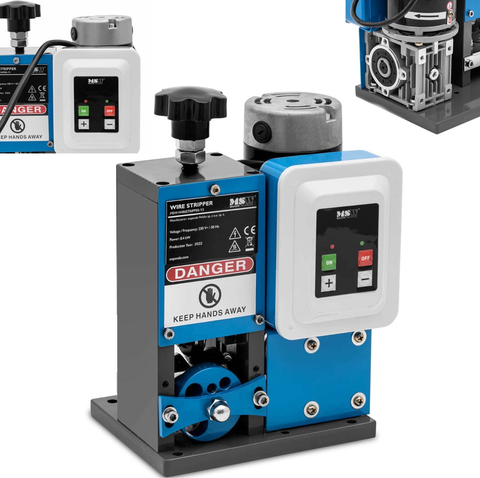 MSW Odizolowywacz korowarka do ściągania izolacji z kabli i przewodów 400 W Odizolowywacz korowarka do ściągania izolacji z kabli i przewodów 400 W