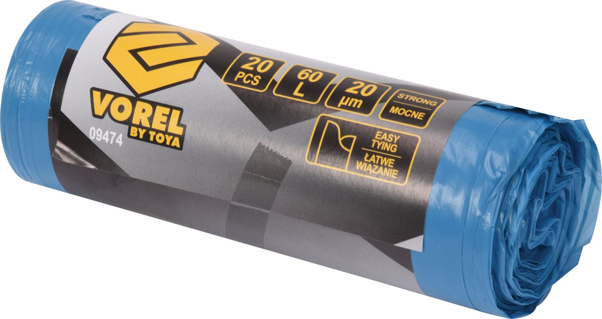 Vorel Worki mocne z uszami na odpady 60L 20szt. (09474)