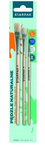 PEDZLE SZKOL NATURAL KPL3SZT STK PBH12/96