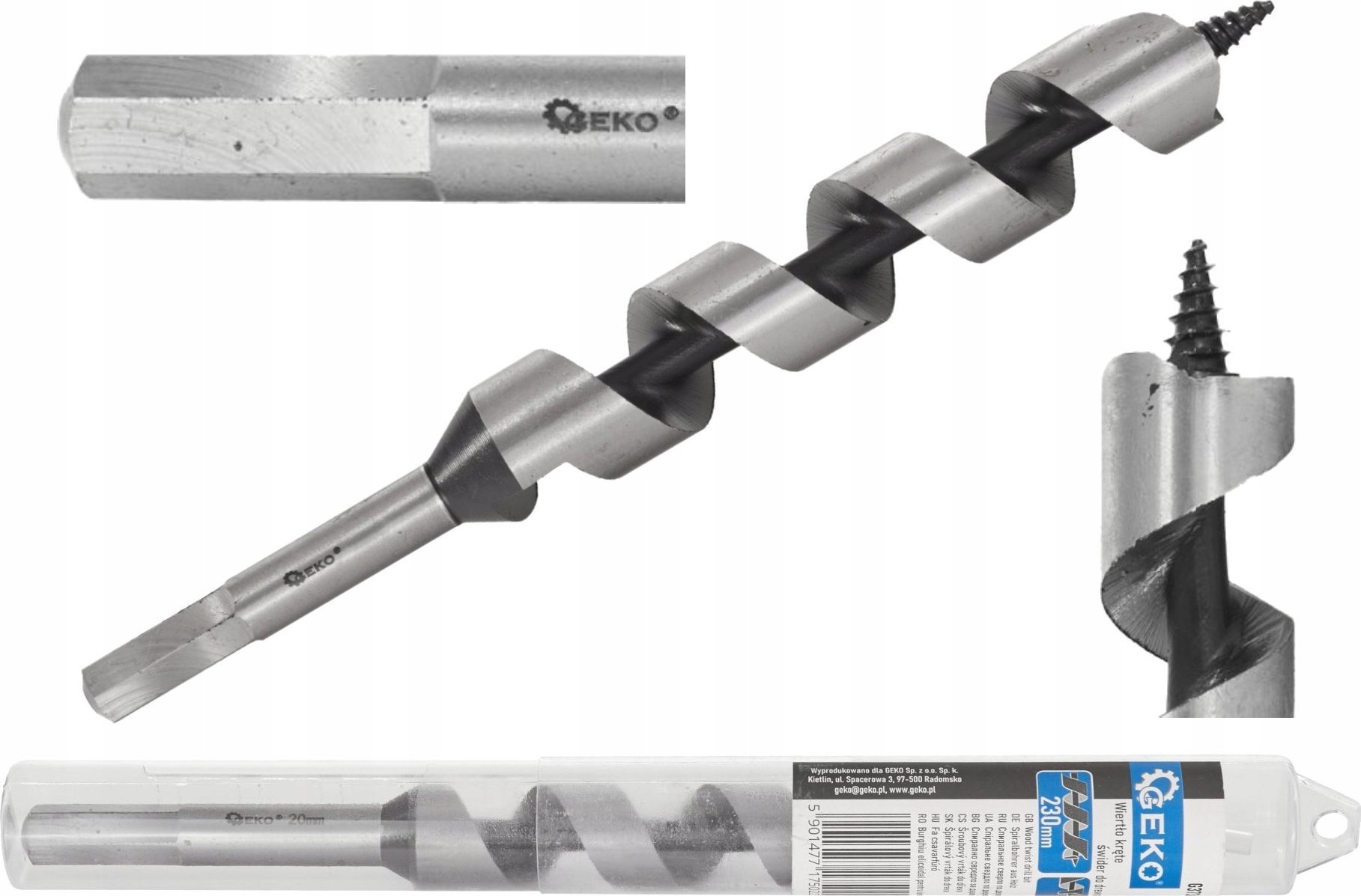 Wiertło Geko Wiertło kręte – świder do drewna 26x230mm (25/50)