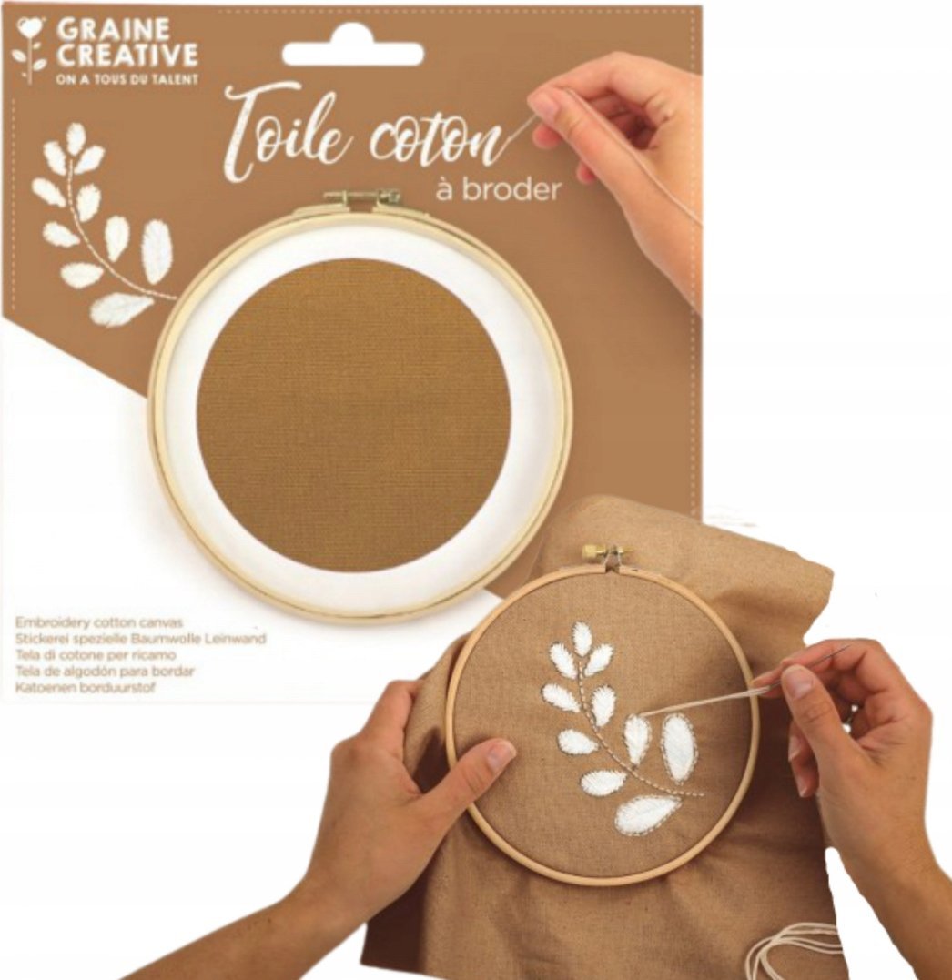 Bawełna do wyszywania 60x45 cm Karmelowa