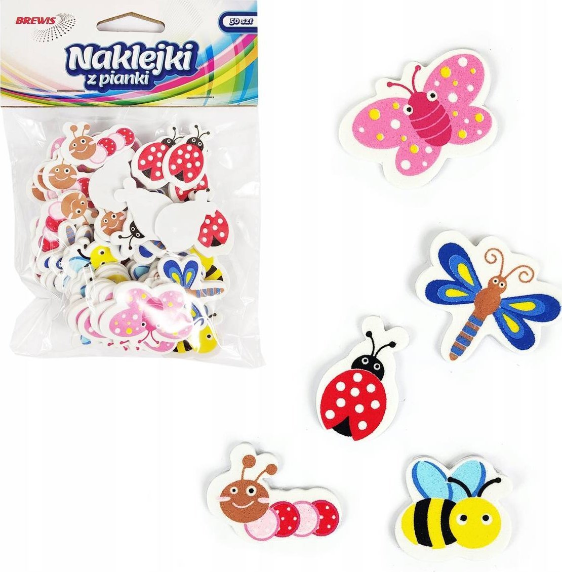 BREWIS Naklejki z pianki owady 50szt