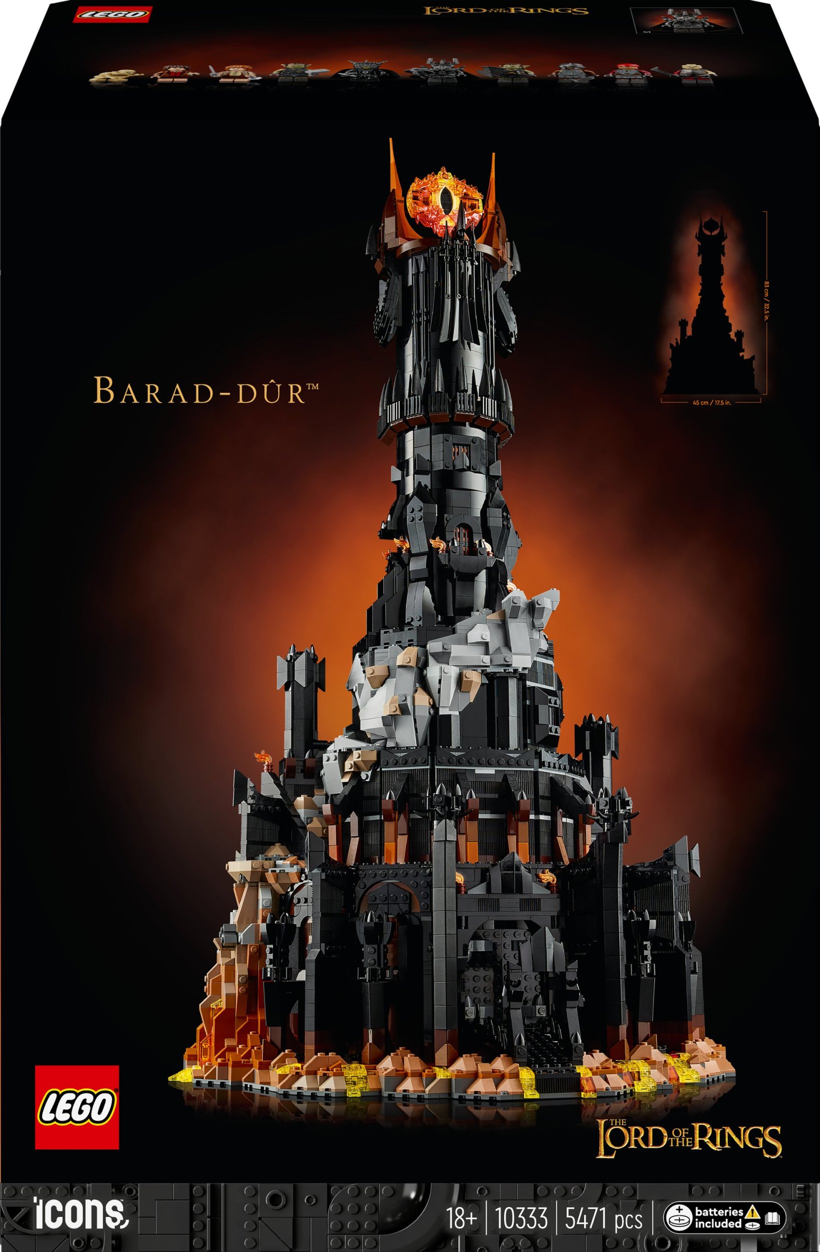 LEGO Icons Władca pierścieni: Barad-dûr™ (10333)
