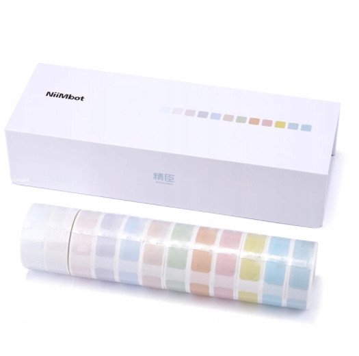 .NIIMBOT Naklejki Termiczne 12 sztuk KOLOROWE 12*30