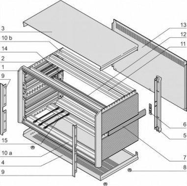 SCHROFF Kompletna obudowa biurkowa SCHROFF PropacPRO, ekranowana, 3 HU, 63 HU, 326 mm