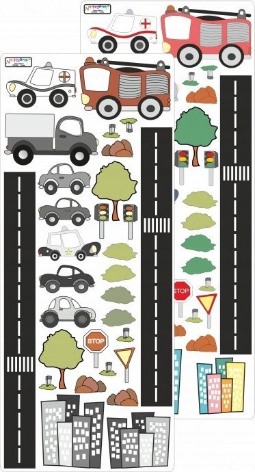 naSciane Naklejki samochody autka samochody pojazdy droga miasto