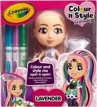 Crayola Lalka Colour'n'Style Friends Lavender CRAYOLA