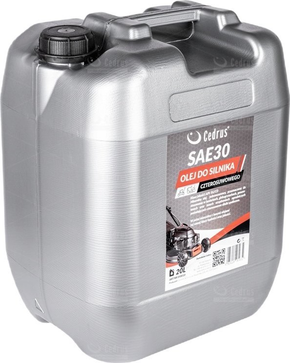 Cedrus OLEJ SILNIKOWY CEDRUS SAE30 BECZKA 20L DO SILNIKA KOSIAREK TRAKTORKÓW AGREGATÓW GLEBOGRYZAREK ZAMIATAREK NAC,OLEO-MAC,STIHL,B&S Briggs & Stratt