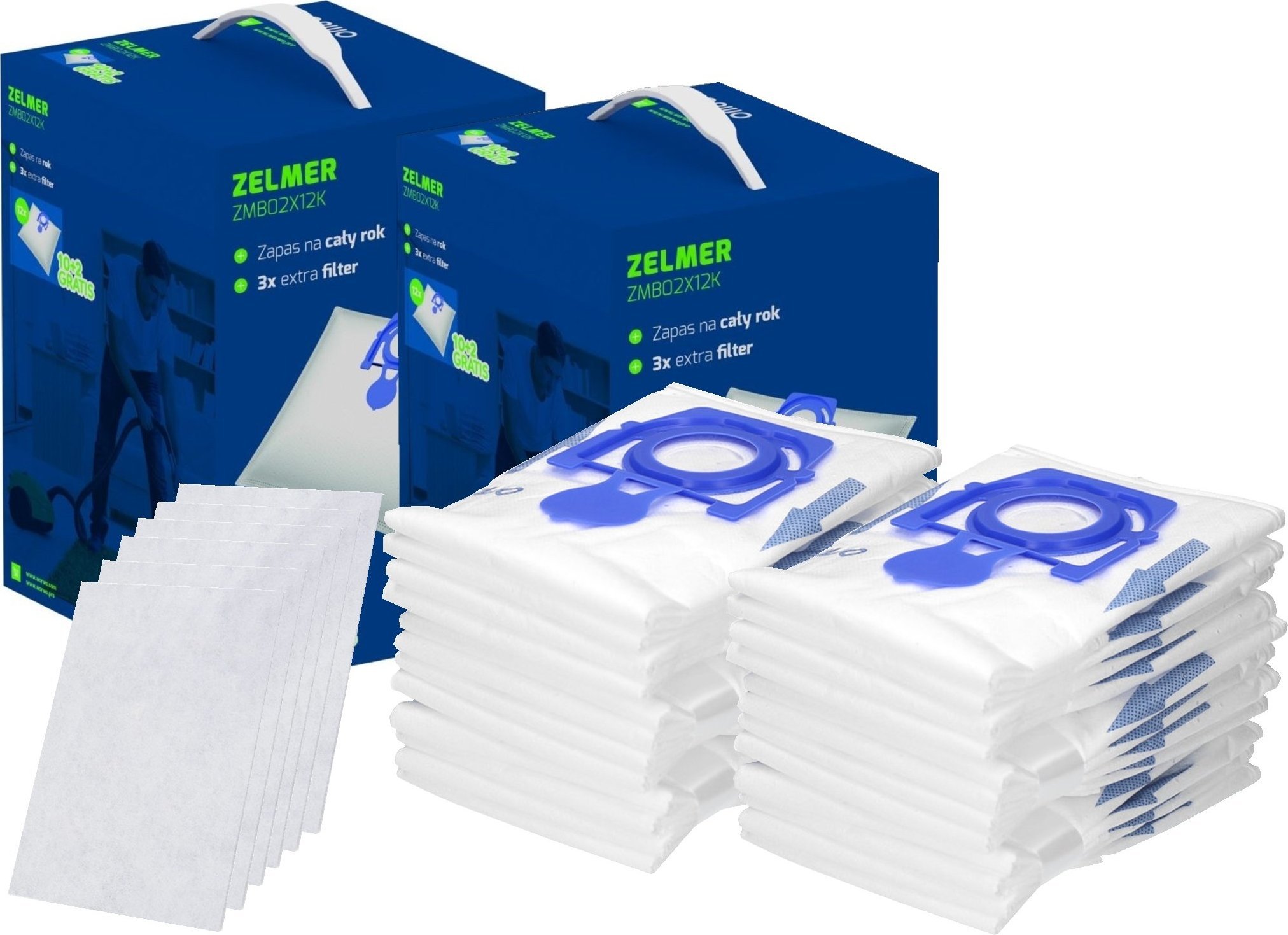 Worek do odkurzacza Worwo 24x WORKI ODKURZACZA WORWO ZMB02K DO ZELMER ODYSSEY ELF METEOR