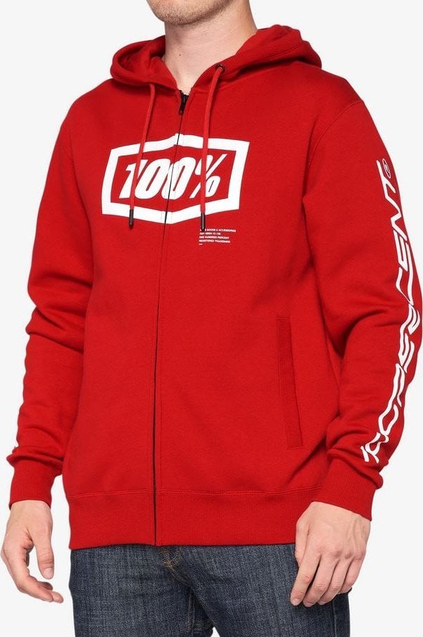 100% Bluza męska 100% SYNDICATE Hooded Zip Sweatshirt Chili Pepper roz. XL (NEW)