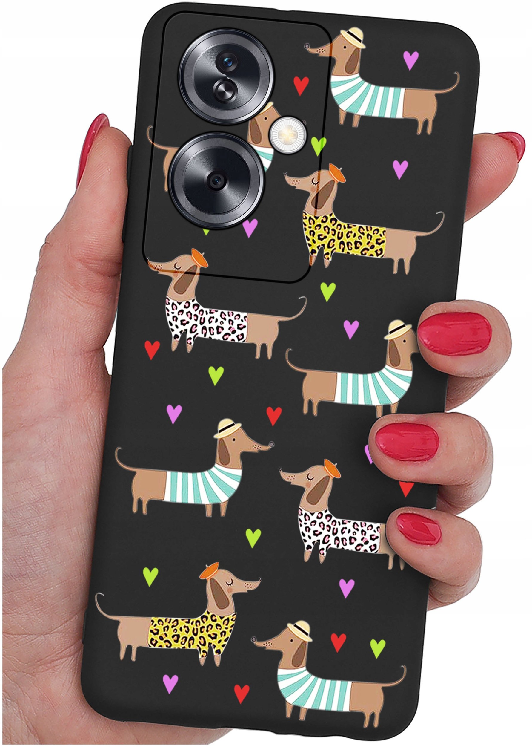 ETUI do Oppo A79 5G WZORY |SILIKONOWE MATT CASE + SZKŁO ochronne 9H