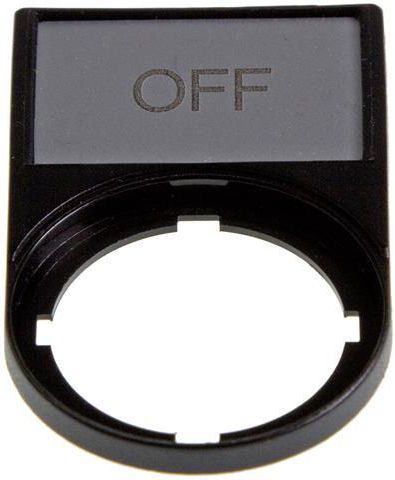 Eaton Tabliczka opisowa OFF 50 x 30mm czarna 22mm prostokątna M22S-ST-GB5 (218300)