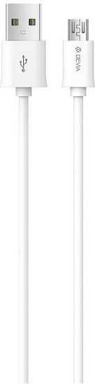 Kabel USB Devia USB-A - microUSB 1 m Biały (BRA004950)