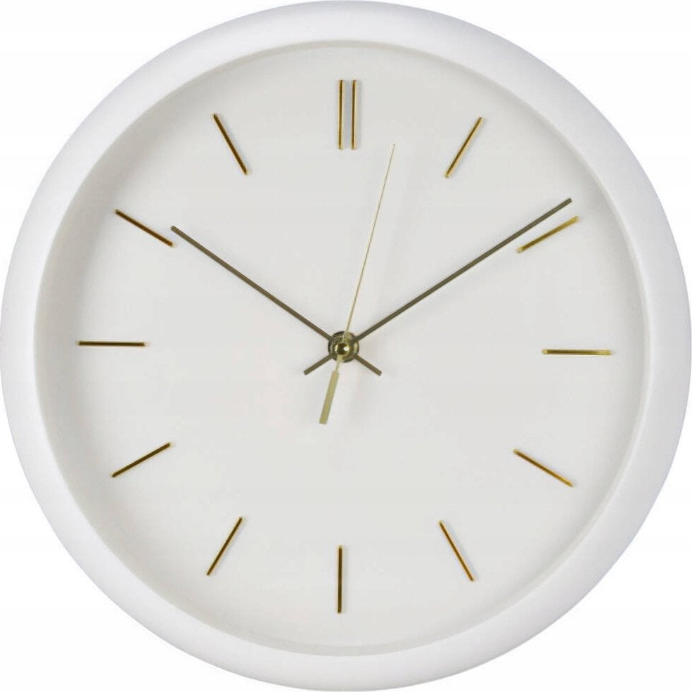 Home Styling Collection Zegar ścienny nowoczesny, złote wskazówki, Ø 31 cm