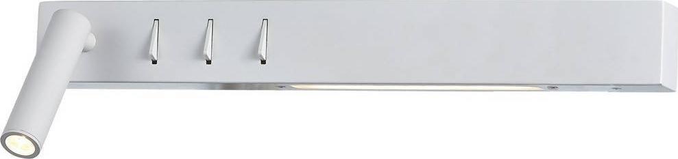 Kinkiet Mdeco Loftowa LAMPA ścienna VK/04231/W/W/40/L MDECO metalowa OPRAWA kinkiet LED 15W 3200K z reflektorkiem biały