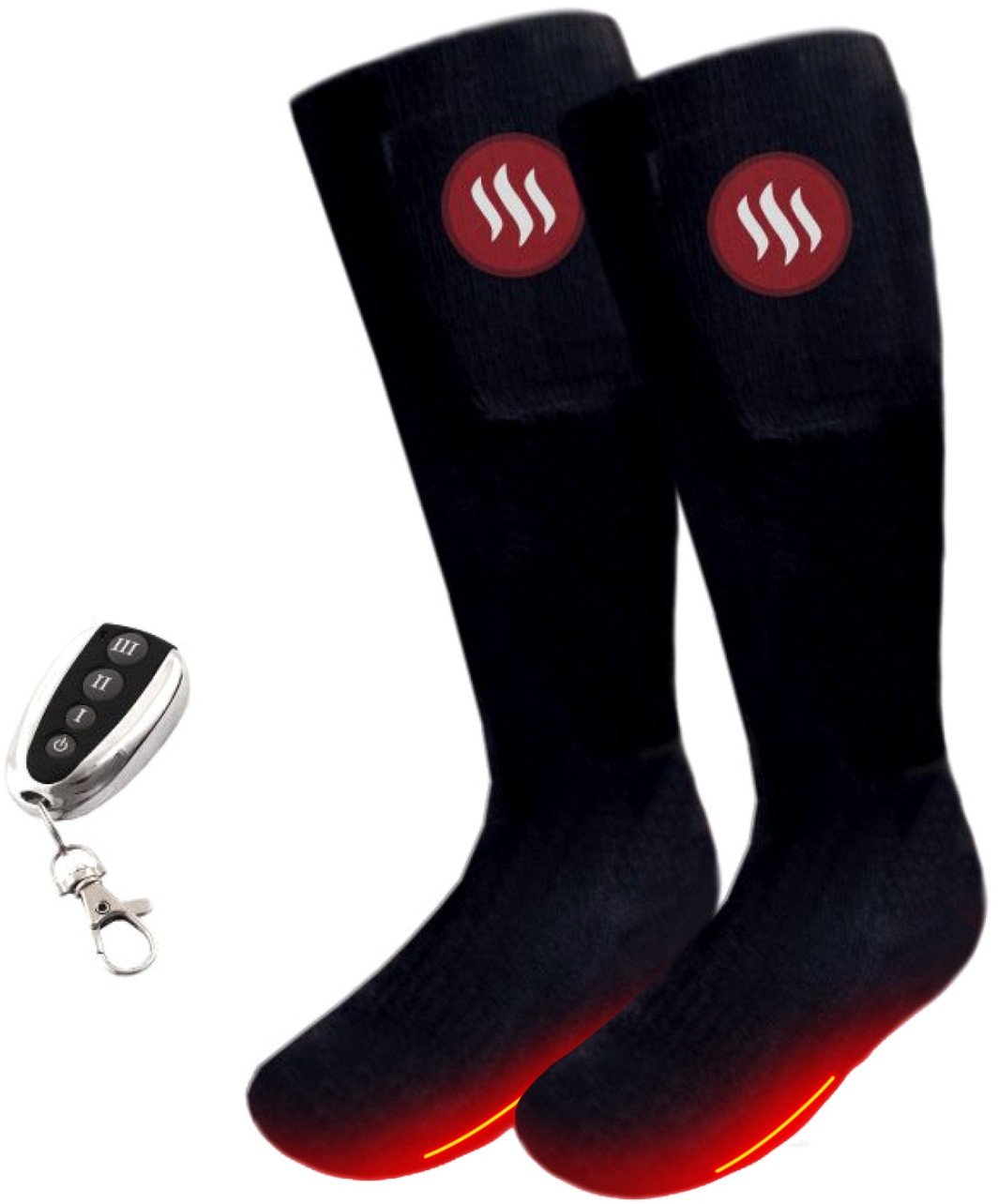 Glovii Ogrzewane termoaktywne skarpety z pilotem, czarne r. L (41-46)