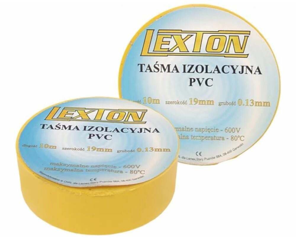 Lexton Taśma izolacyjna LXSC040 Żółty, 25m, żółta