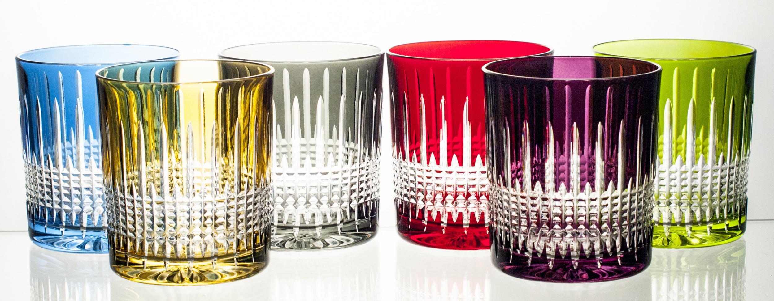 Crystal Julia Szklanki kryształowe do whisky 6 sztuk kolorowe Stellum