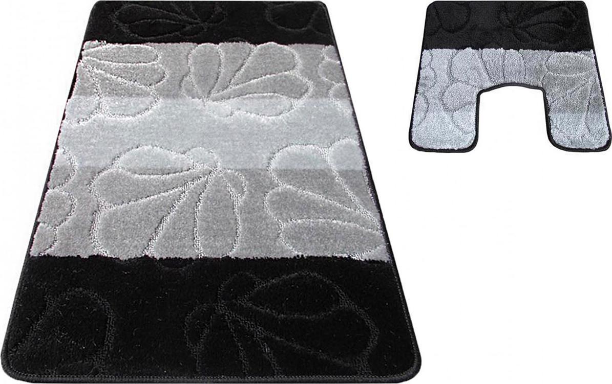 Profeos Czarny komplet dywaników łazienkowych - Visto 4X