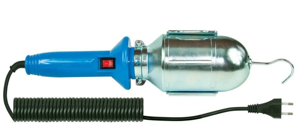 Work lamp PAWBOL PL-3, E27, max 60W, 10 m cable, blue color