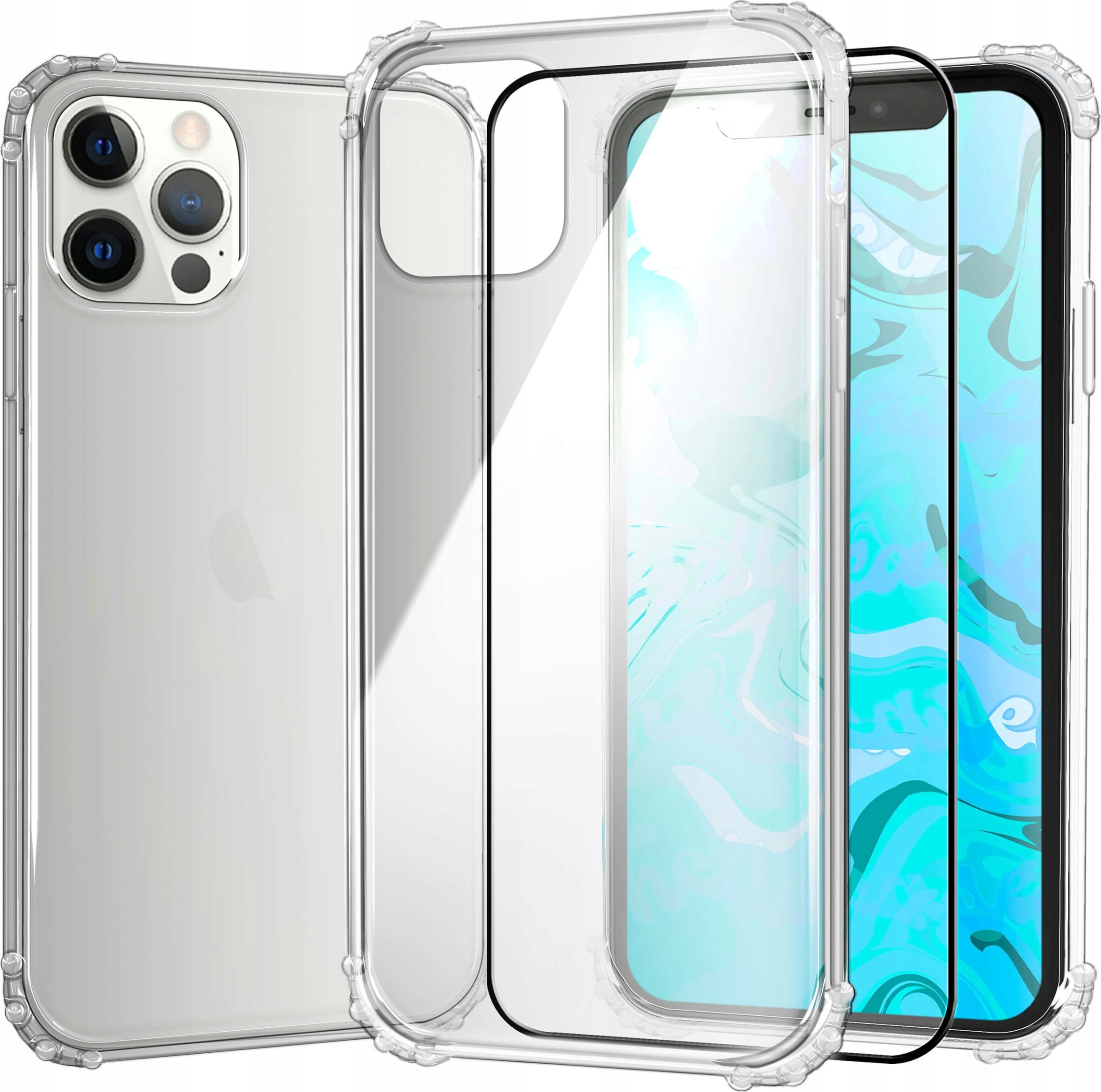 Hello Case ETUI PANCERNE DO IPHONE 12 PRO MAX | CASE SILIKON GUMOWE SLIM SHOCK SZKŁO