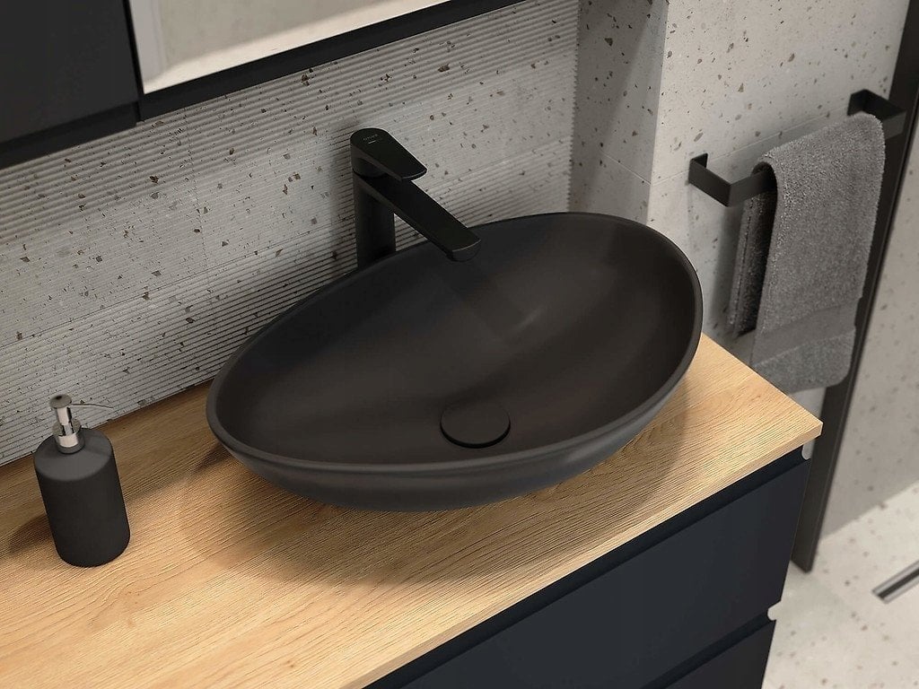 UMYWALKA NABLATOWA MODUO 55 NIEREGULARNA ANTRACYT MAT BOX