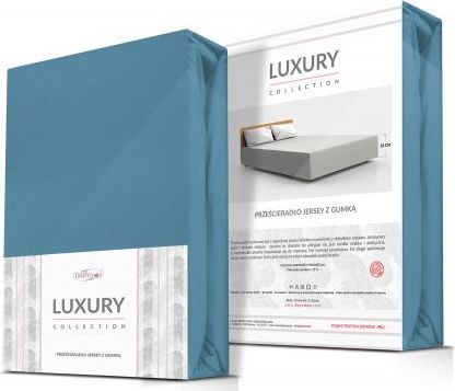 Darymex Prześcieradło jersey elastan z gumką BLUE/NIEBIESKI/160x200x30
