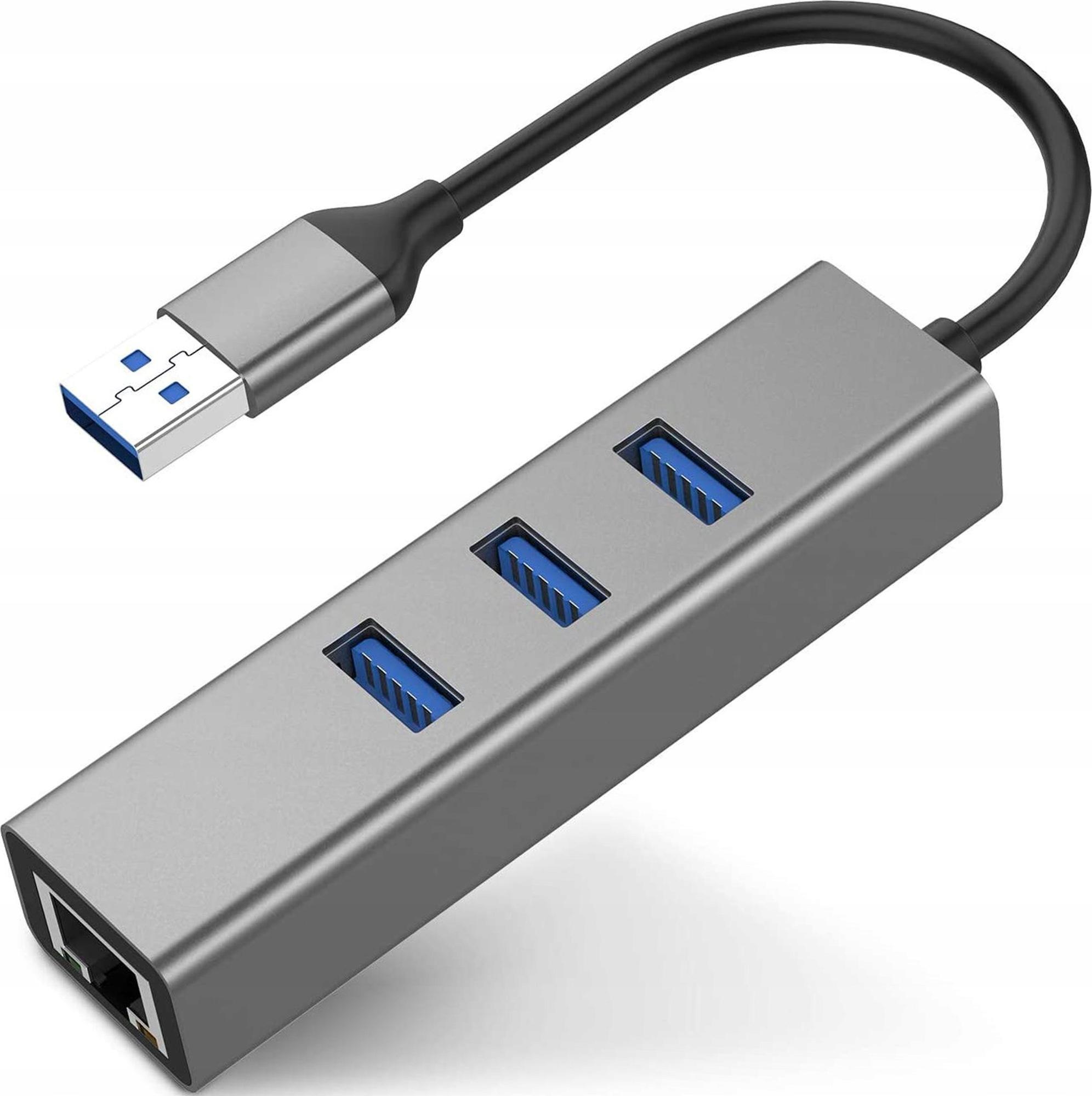 HUB USB Logit 1x RJ-45 + 3x USB-A 3.0 (5904653724106)