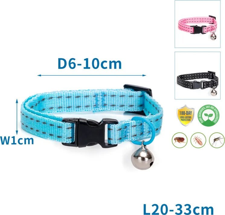 Nobleza Obroża przeciw wszom dla kota trzy kolory Obroża przeciw wszom dla kota trzy kolory