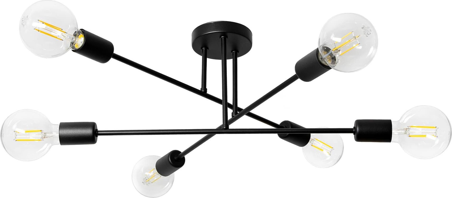 Lampa wisząca Orno SOLO 6P E27, lampa wisząca, max. 6x60W, czarna