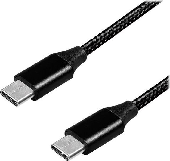 Kabel USB LogiLink USB-C - USB-C 1 m Czarny (CU0154)