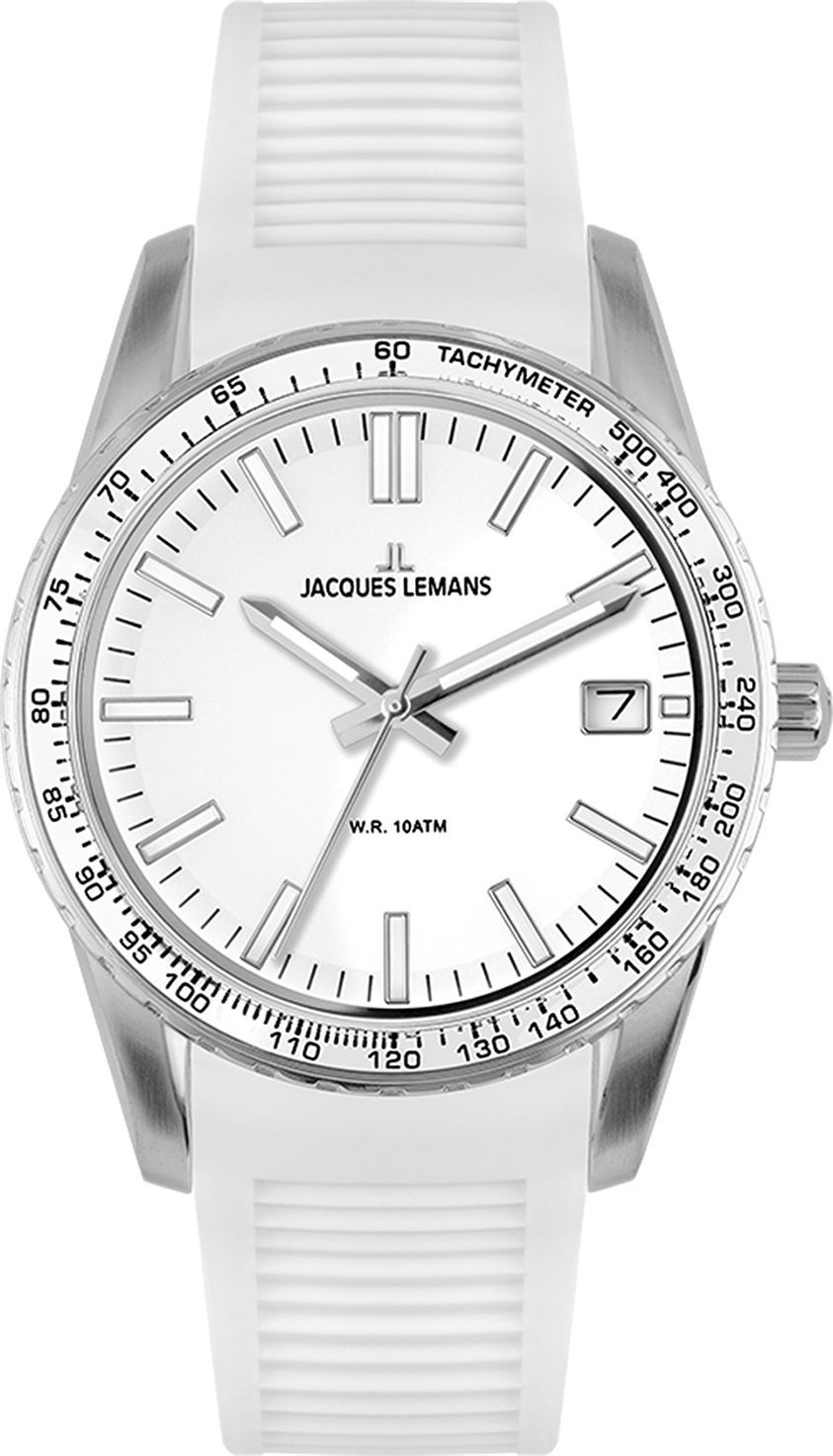 Zegarek Jacques Lemans Zegarek męski Jacques Lemans 1-2060B biały