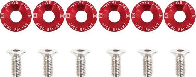D1Spec_D Śrubki Fender washers D1 8mm Red