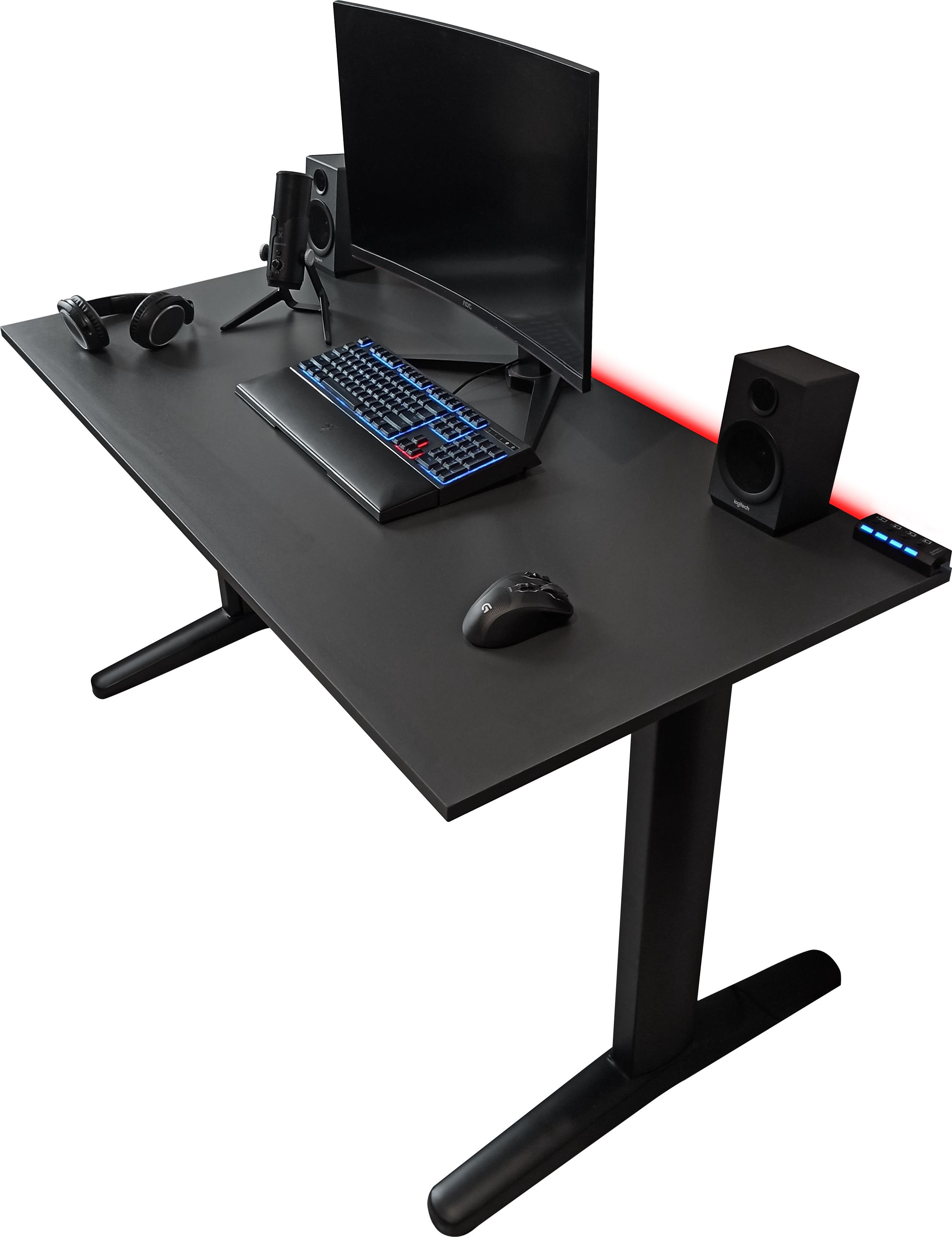 Biurko Zdesk PC-STLB-LH Szare 138 cmx68 cm