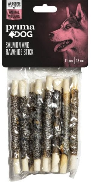 DOG TREAT SALMON STICK 13CM 11PCS 100G