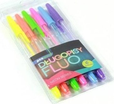 Długopis fluo 6 kolorów