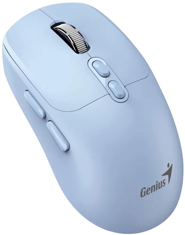 GENIUS myš NX-8080S BT/ duální Bluetooth + 2,4GHz/ 1600 dpi/ Copilot/ bezdrátová/ tichá/ modrá