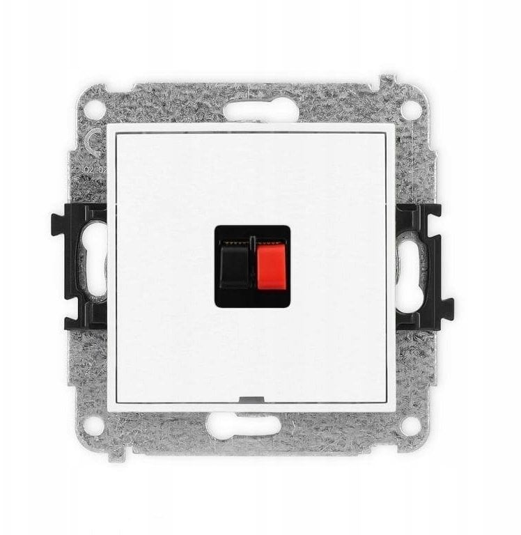 ICON Mechanizm gniazda głośnikowego pojedynczego, bez pola opisowego biały mat 25IGGBO-1