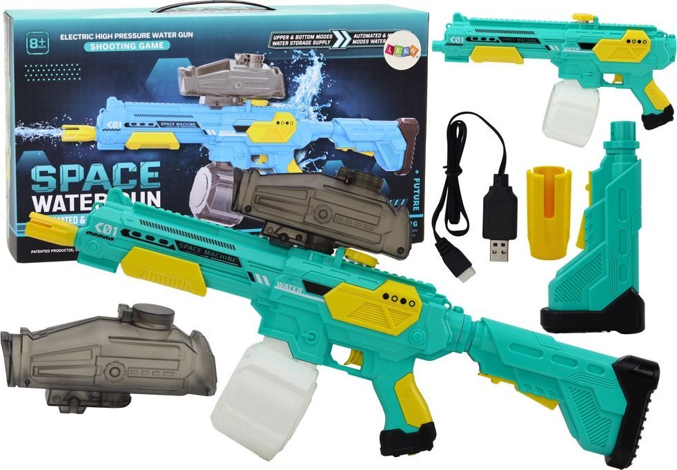 LeanToys Karabin Pistolet Na Wodę Zielony Automat M416 Akumulatorowy
