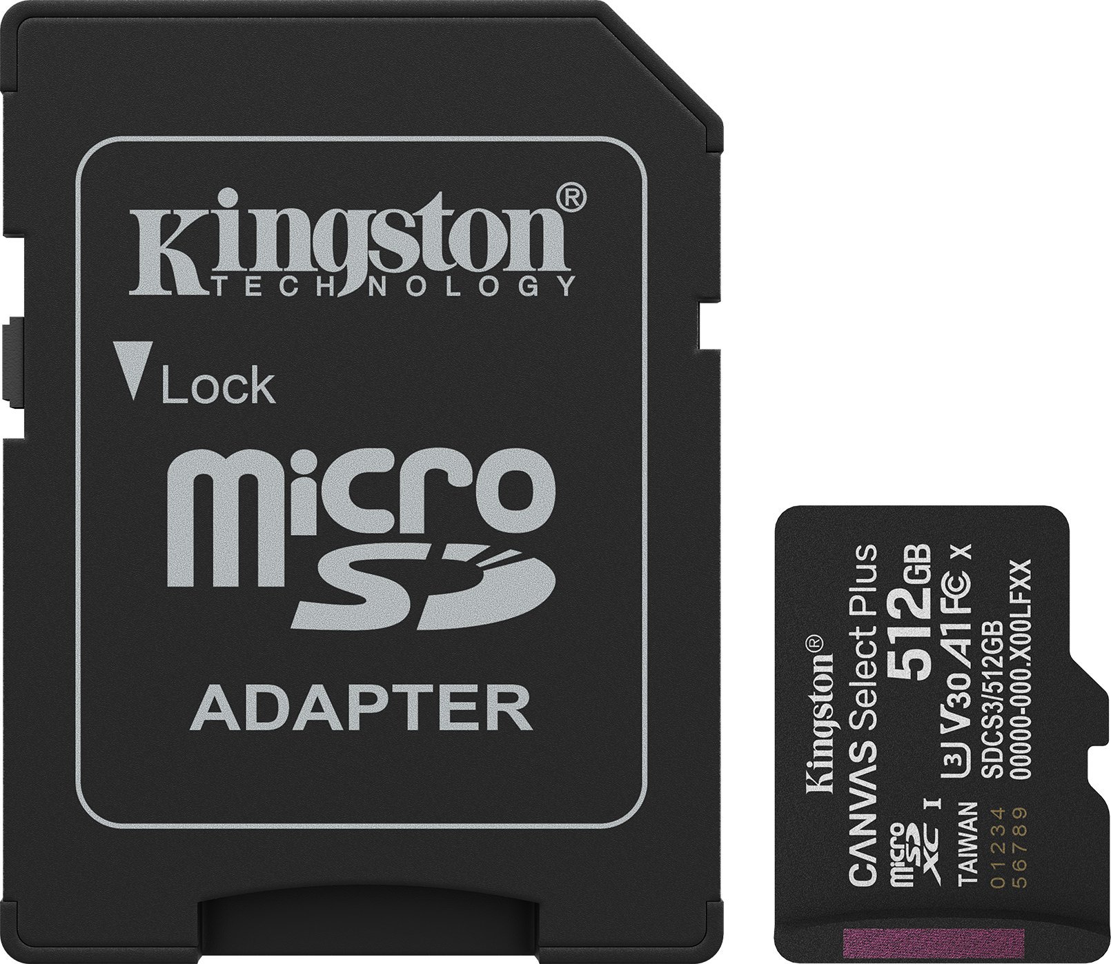 Karta Kingston Canvas Select Plus MicroSDXC 512 GB Class 10 UHS-I/U3 A1 V30 (SDCS3/512GB)
