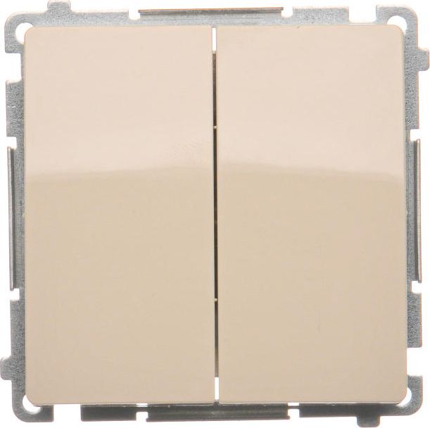 Kontakt-Simon Przycisk podwójny Simon Basic zwierny 10AX 250V beżowy (BMP2.01/12)