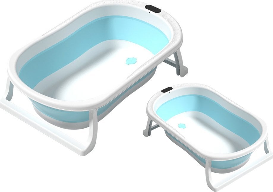 LeanToys Wanienka Do Kąpieli Składana Antypoślizgowe Nóżki Niebieska