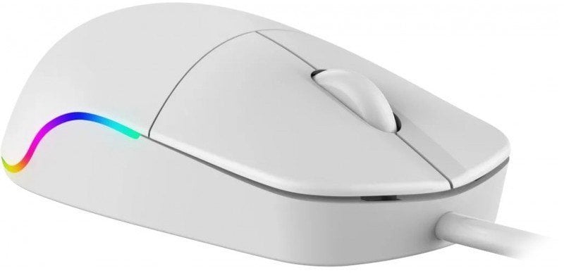 Mysz przewodowa AZORA MB-241 1200 DPI biała podświetlenie Defender