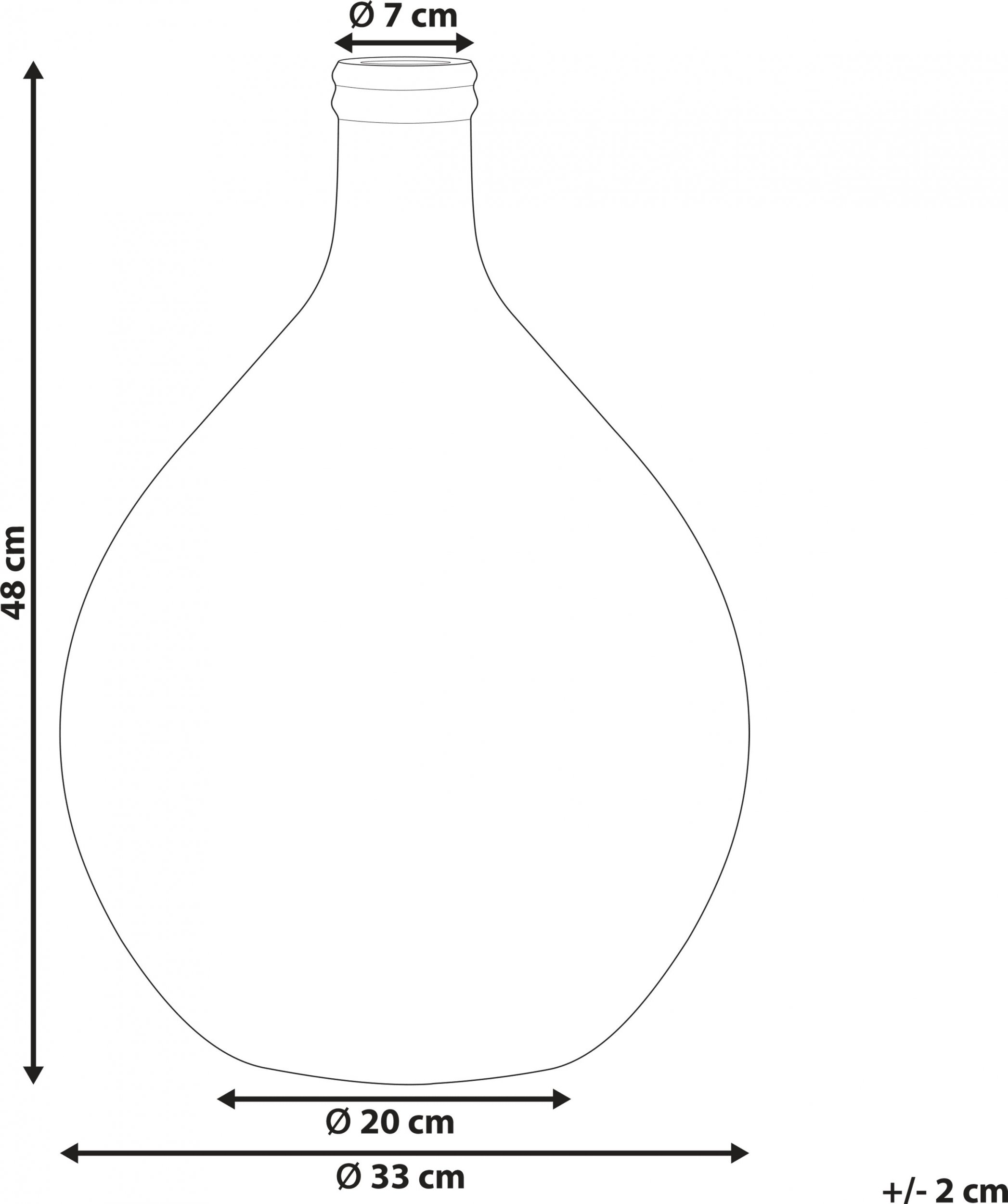 Beliani Wazon na kwiaty szklany 48 cm złoty brąz CHATNI