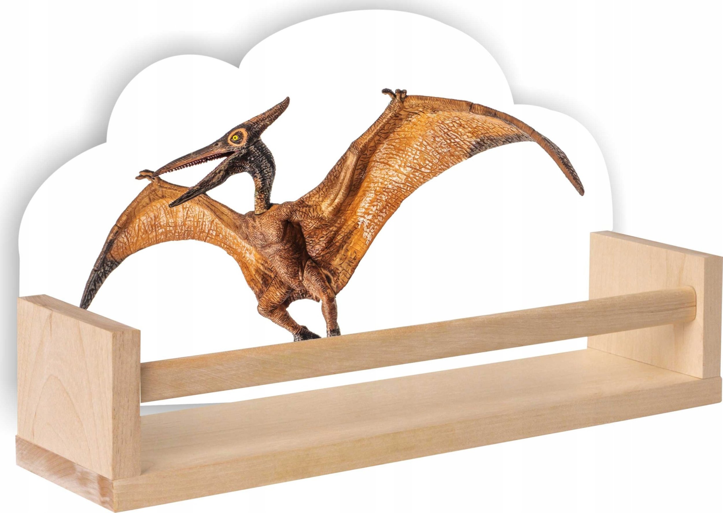Półka drewniana T-REX DINOZAUR pterodaktyl dino