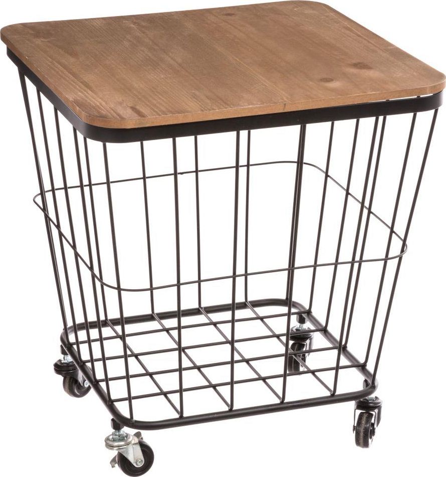 Atmosphera Mobilny stolik na kółkach ze schowkiem