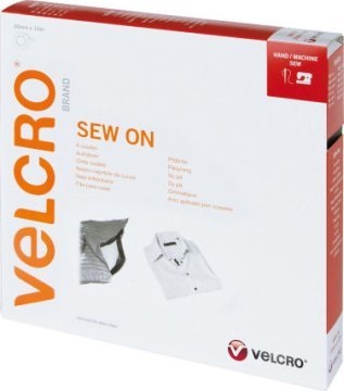 Triton Taśma rzepowa VELCRO do przyszycia, rzep 30 mm x 10 m, czarna