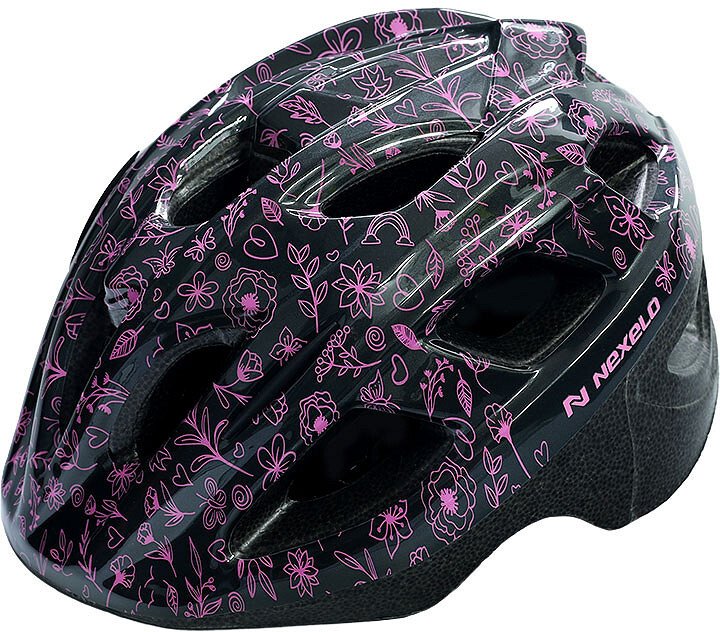 Kask dziecięcy NEXELO VIA Shiny lekki i regulowany Rozmiar kasku: M(53-55cm), Wybierz kolor: Black/Pink